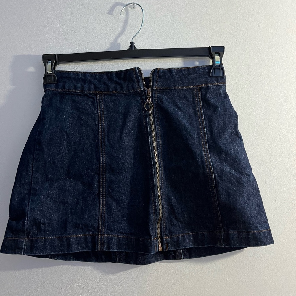 Dark jean mini skirt
